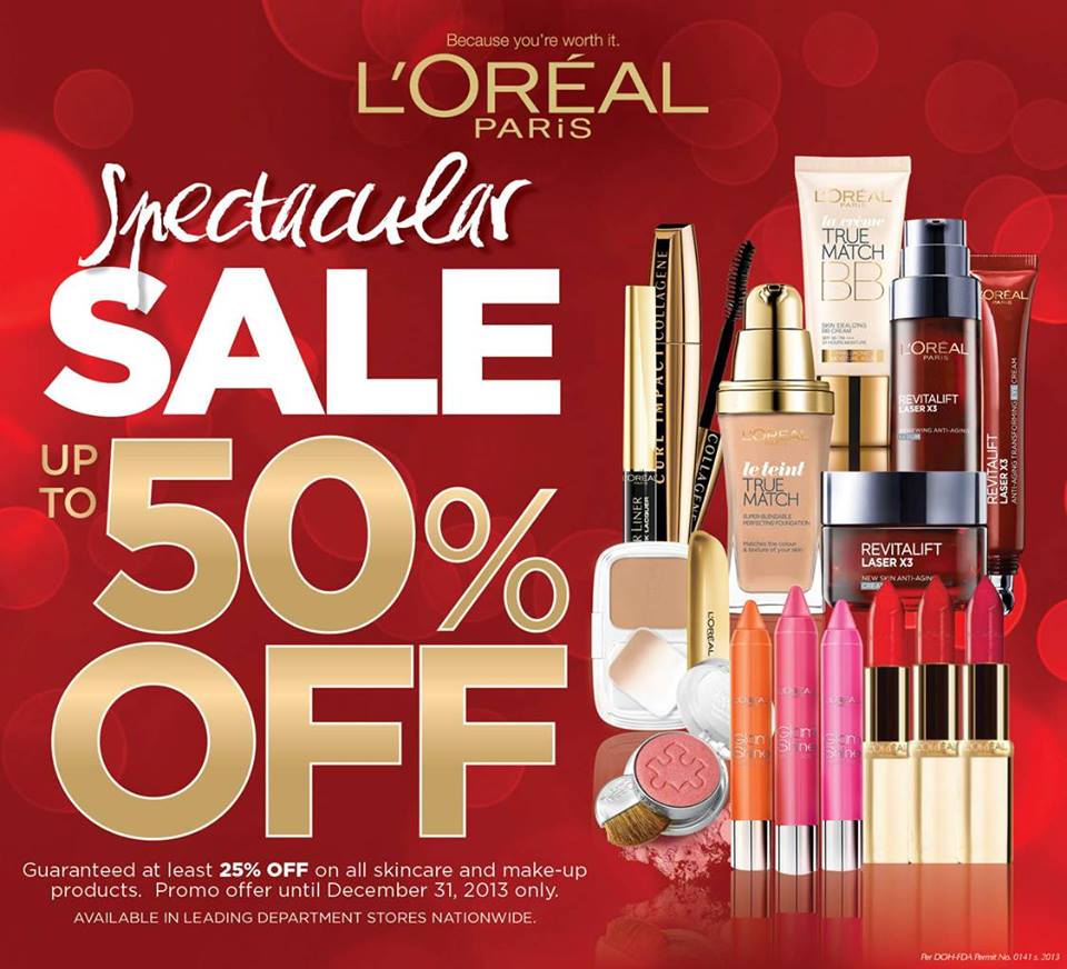 L'Oreal Spectacular Sale November - December 2013