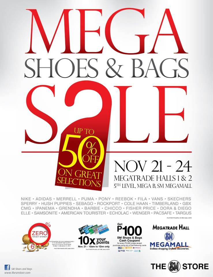 Mega Shoes & Bags Sale @ SM Megatrade Hall November 2013