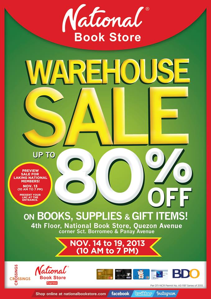 National Book Store Warehouse Sale @ NBS Quezon Avenue November 2013