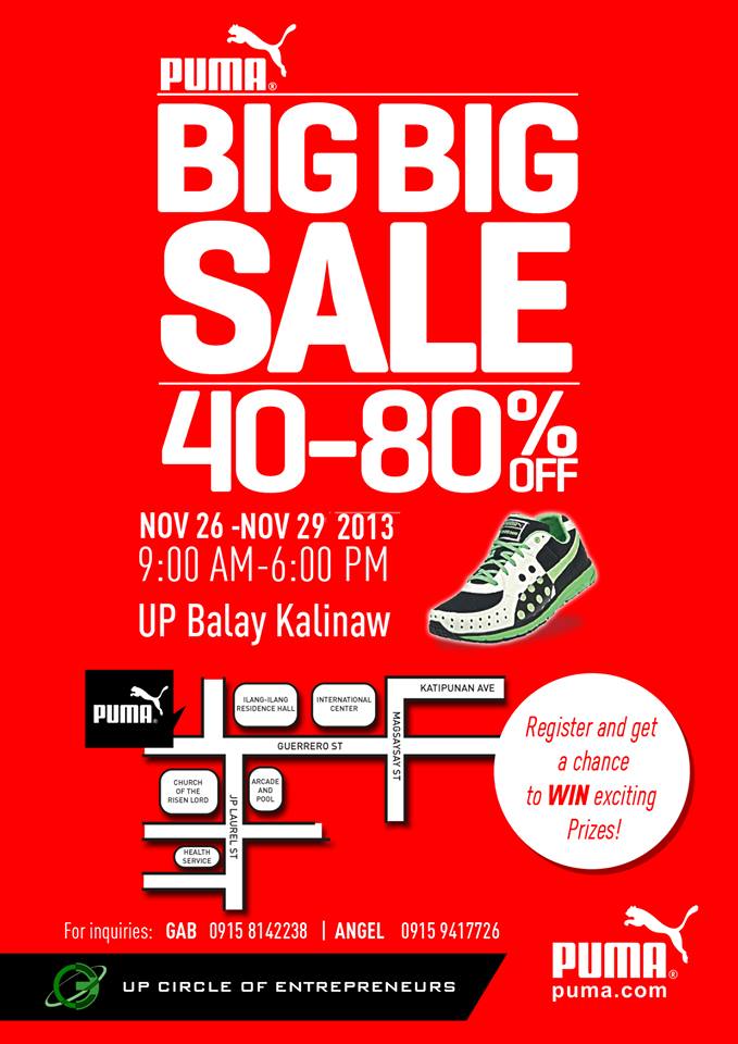 Puma Big Big Sale @ UP Balay Kalinaw November 2013