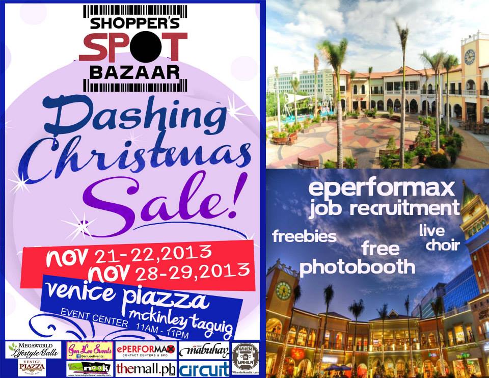 Shopper's Spot Bazaar Dashing Christmas Sale @ Venice Piazza Mckinley November 2013