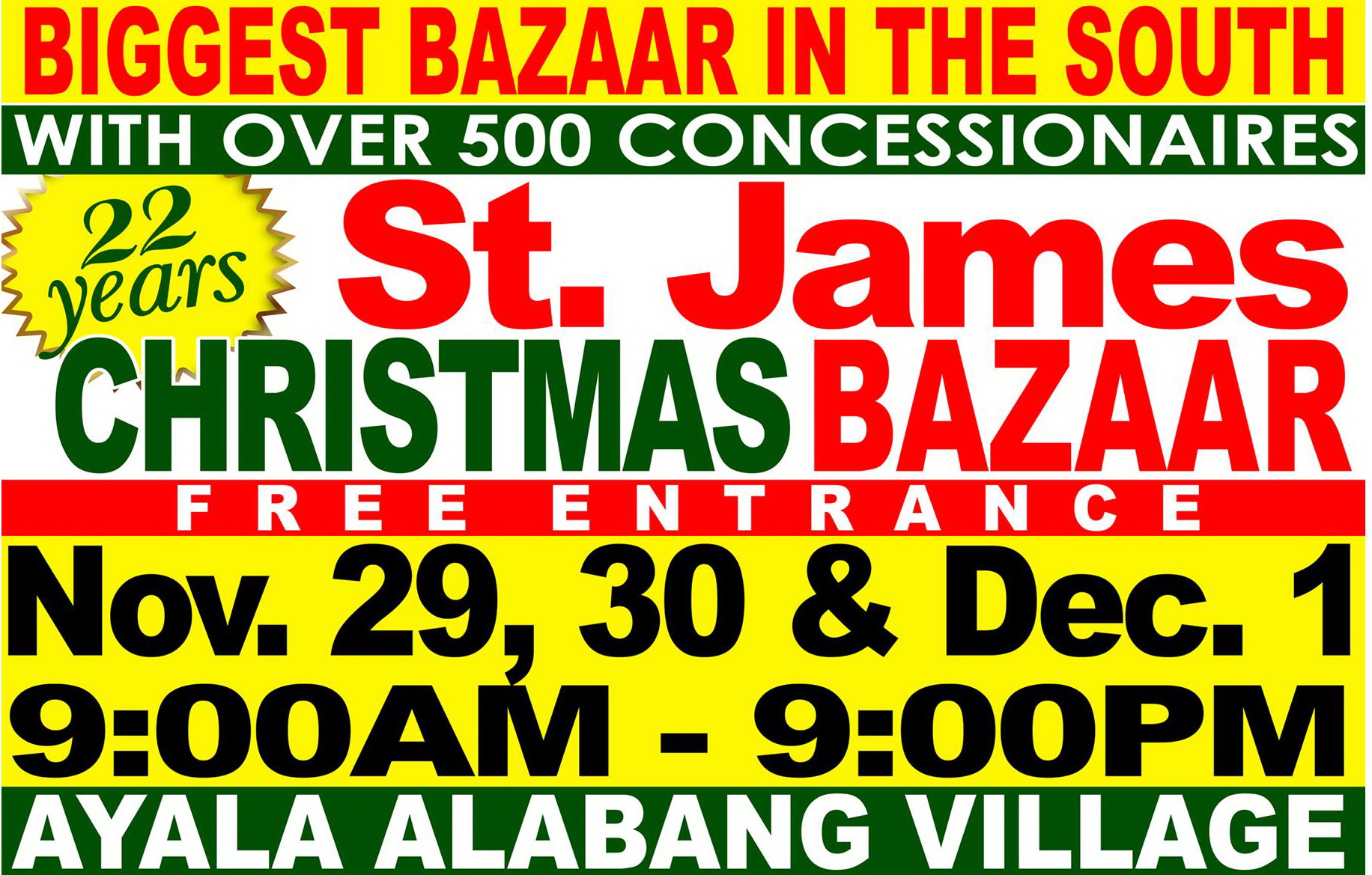 St. James Christmas Bazaar @ Ayala Alabang Village November - December 2013