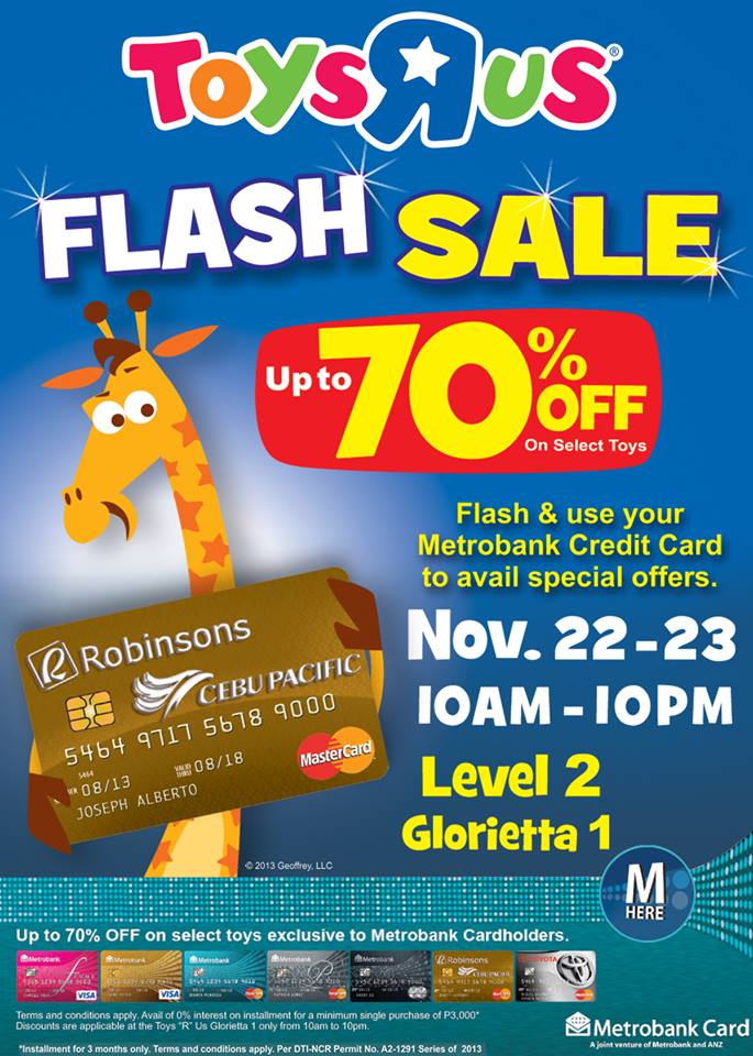 Toys R Us Flash Sale @ Glorietta November 2013