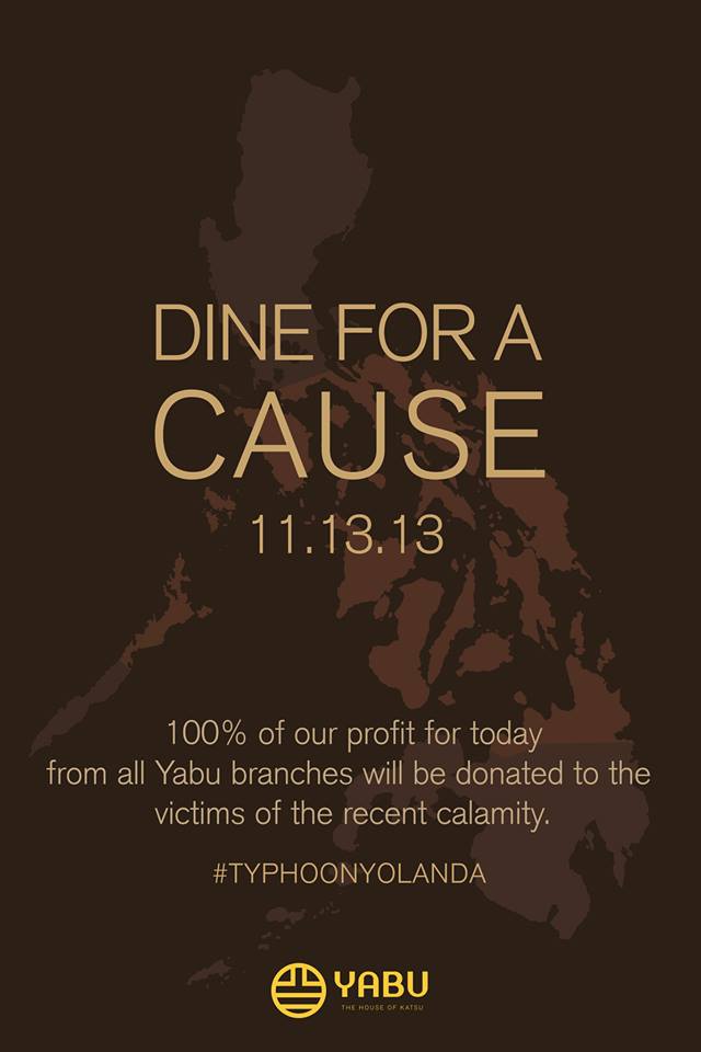 Yabu Dine For A Cause November 2013