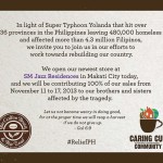 Yolanda Action Weekend – CBTL @ SM Jazz Residences November 2013