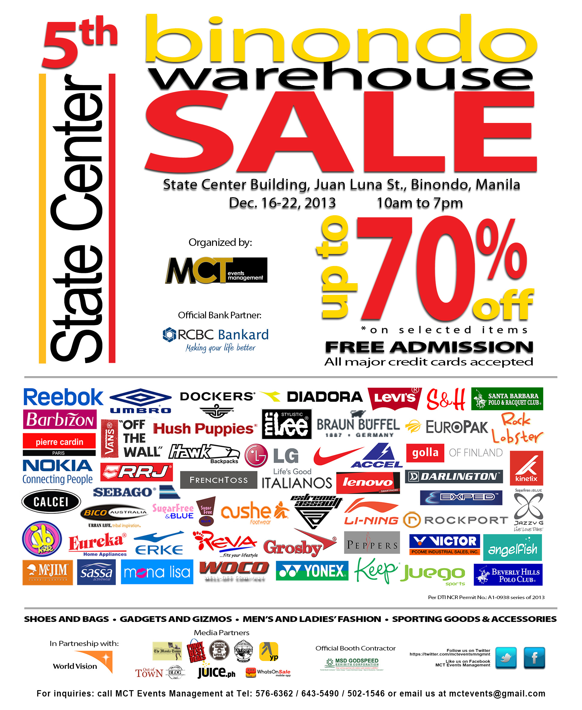 5th Binondo Warehouse Sale @ State Center Investment Building December 2013