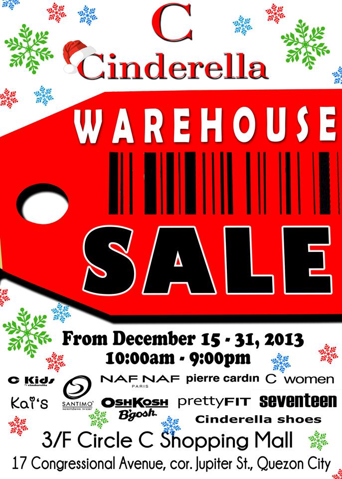 Cinderella Warehouse Sale @ Circle C Shopping Mall December 2013