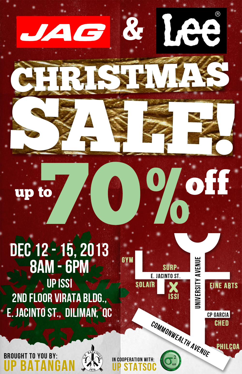 Jag & Lee Christmas Sale @ UP Diliman December 2013