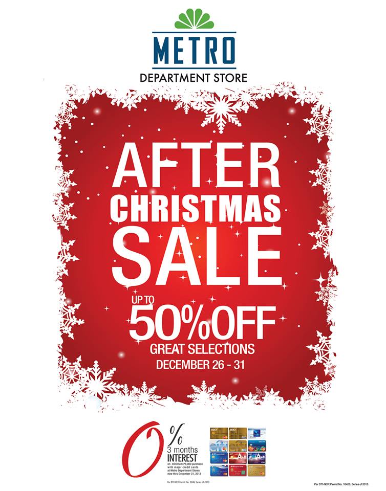 Metro Department Store After Christmas Sale December 2013