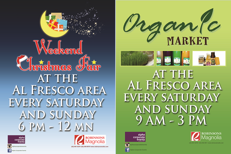 Organic Market & Weekend Christmas Fair @ Robinsons Magnolia December 2013