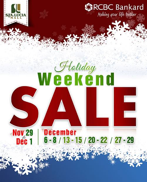 Sta. Lucia Mall Holiday Weekend Sale December 2013