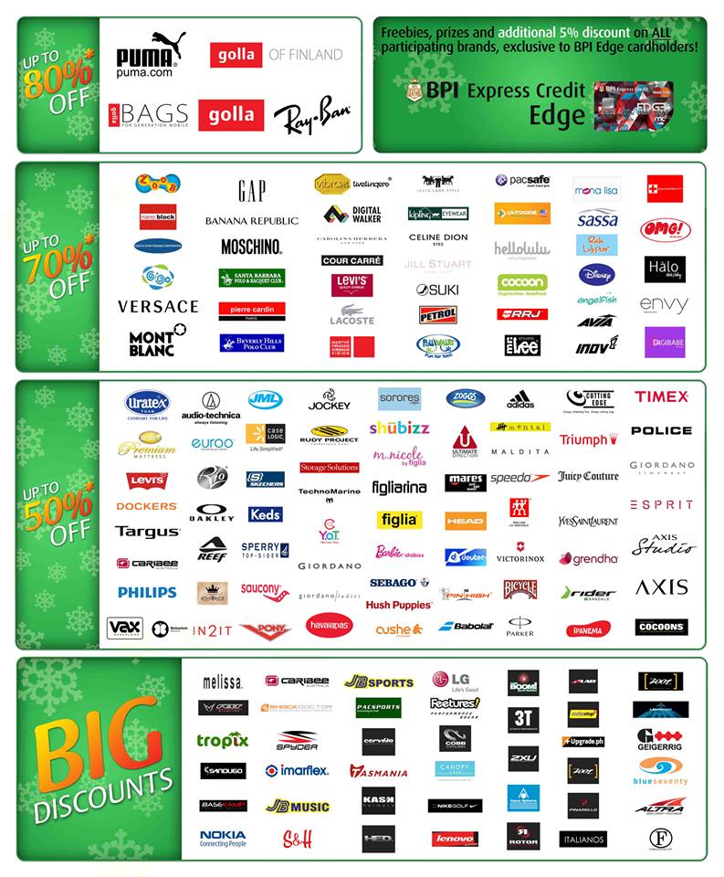 The Big Holiday Outlet Sale 2013 Participating Brands