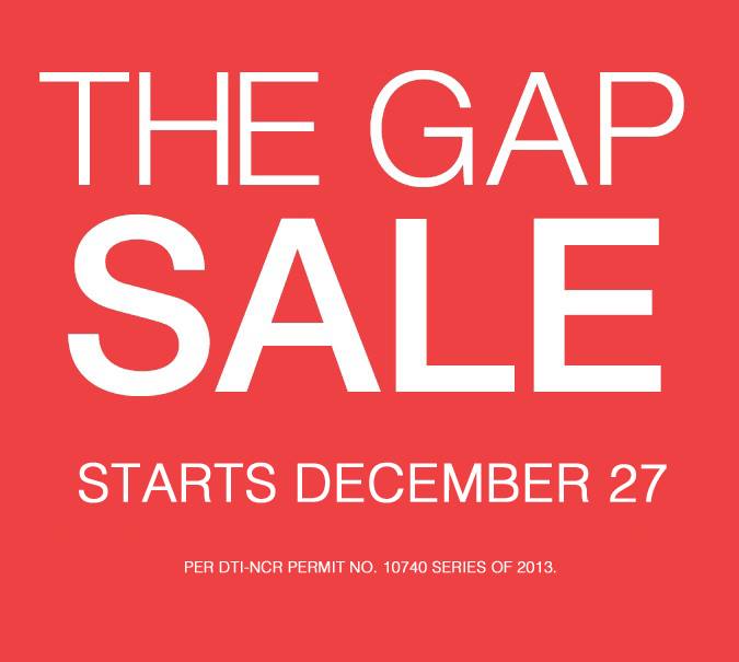 The Gap End of Season Sale December 2013 - January 2014