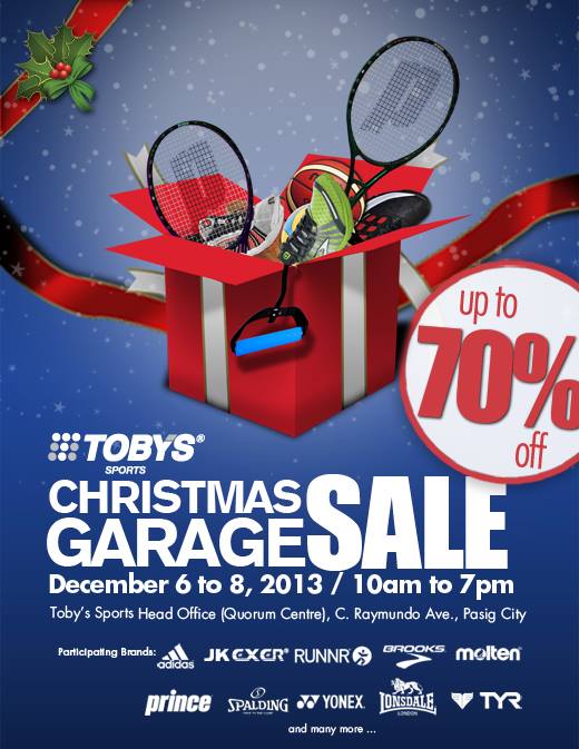 Toby's Sports Christmas Garage Sale at Quorum Center December 2013