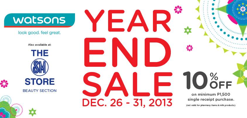 Watsons Year-End Sale December 2013