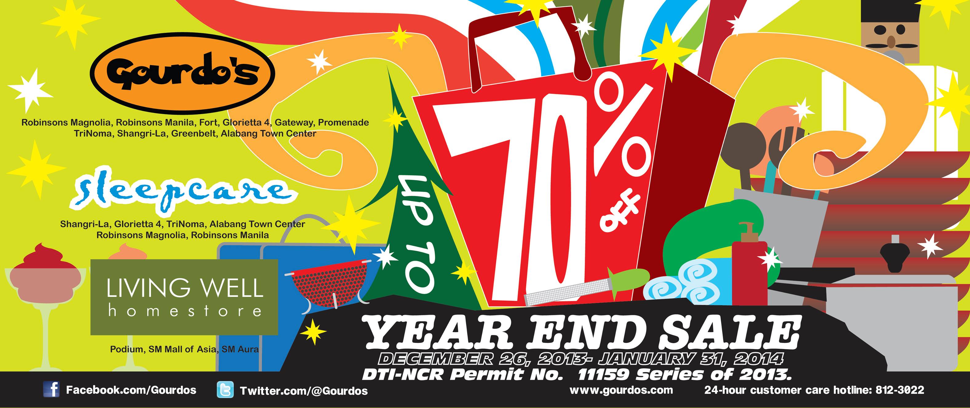 Gourdo's, Sleepcare, Living Well Year-End Sale January 2014