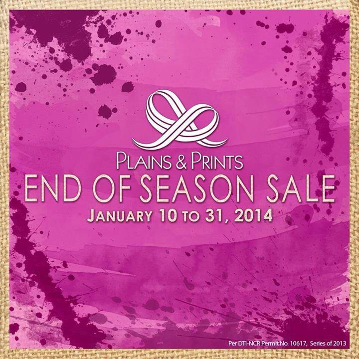 Plains & Prints End of Season Sale January 2014