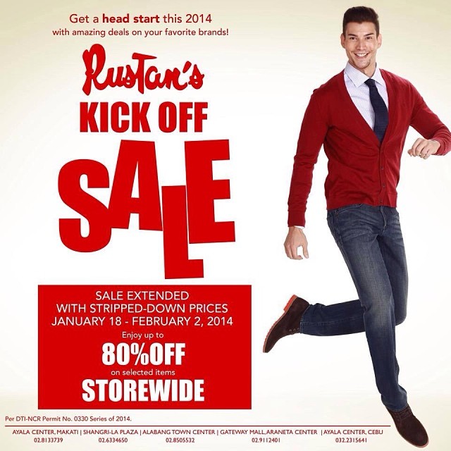 Rustans Kick off Sale January - February 2014