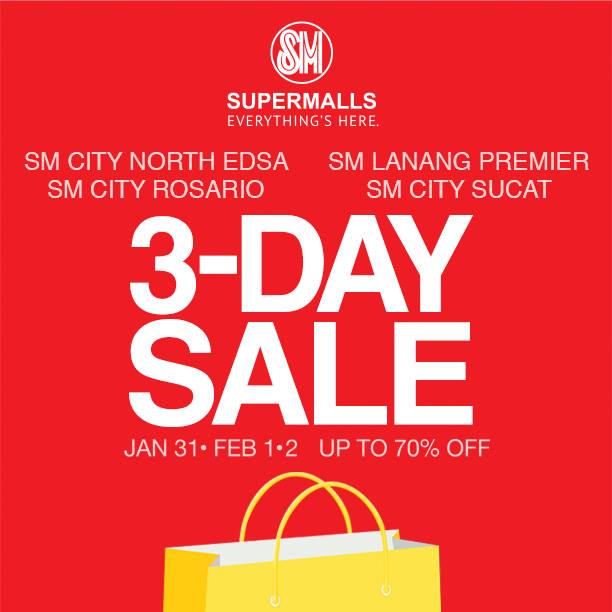 SM Supermalls 3-Day Sale January - February 2014