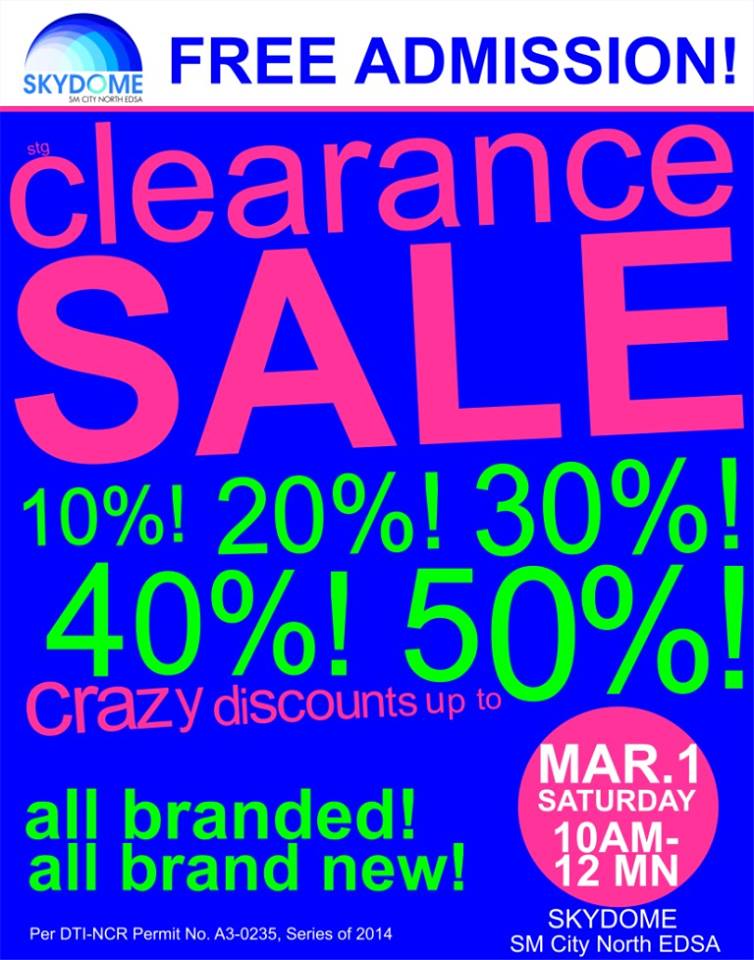 Clearance Sale @ Skydome, SM City North Edsa March 2014