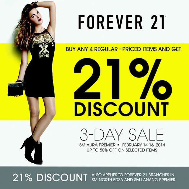 Forever 21 3-Day Sale February 2014