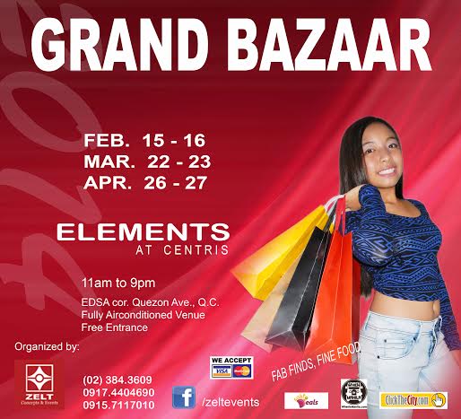 Grand Bazaar @ Elements, Eton Centris 2014 Bazaar Schedule