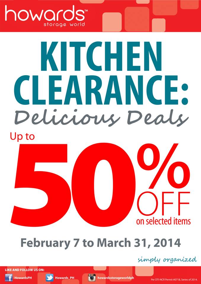 Howards Storage World Kitchen Clearance Sale February - March 2014