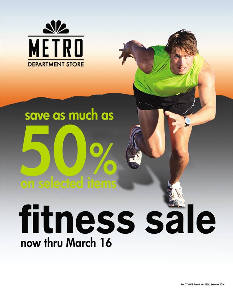 Metro Department Store Fitness Sale February - March 2014