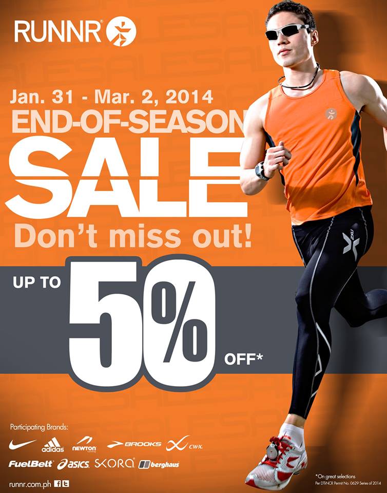 Runnr End of Season Sale January - March 2014