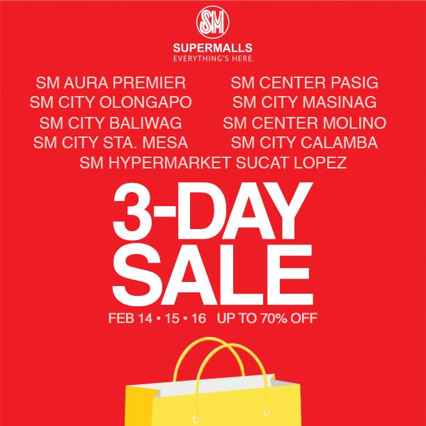 SM Supermalls 3-Day Sale February 2014