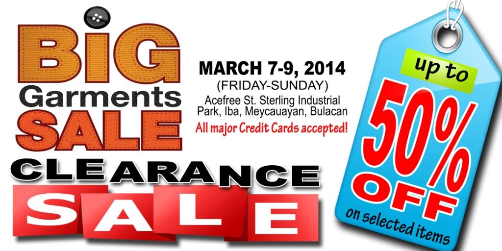 Big Garments Sale March 2014