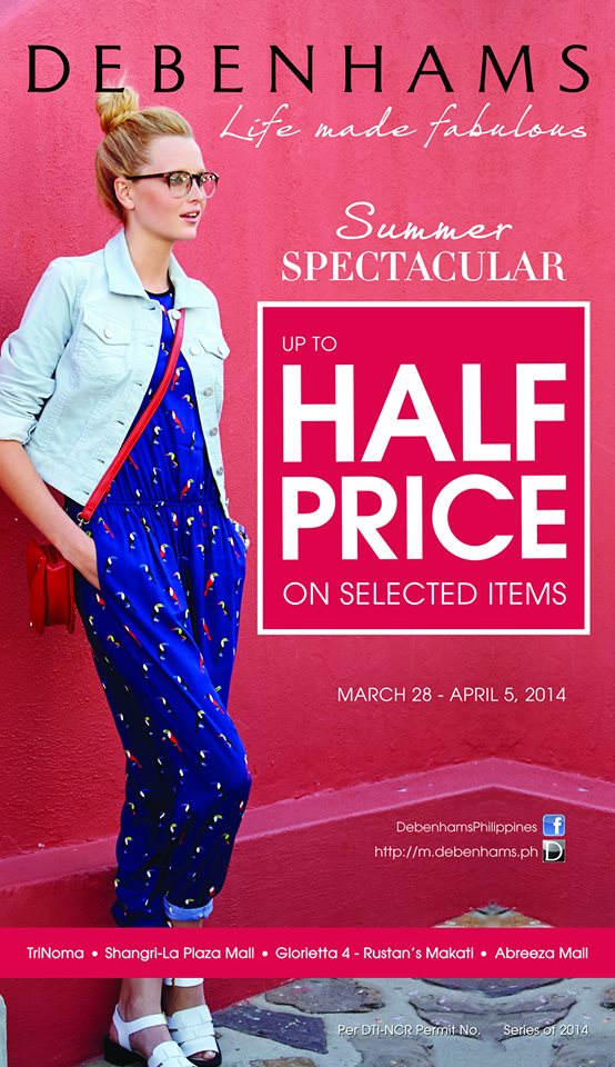 Debenhams Summer Spectacular Sale March - April 2014