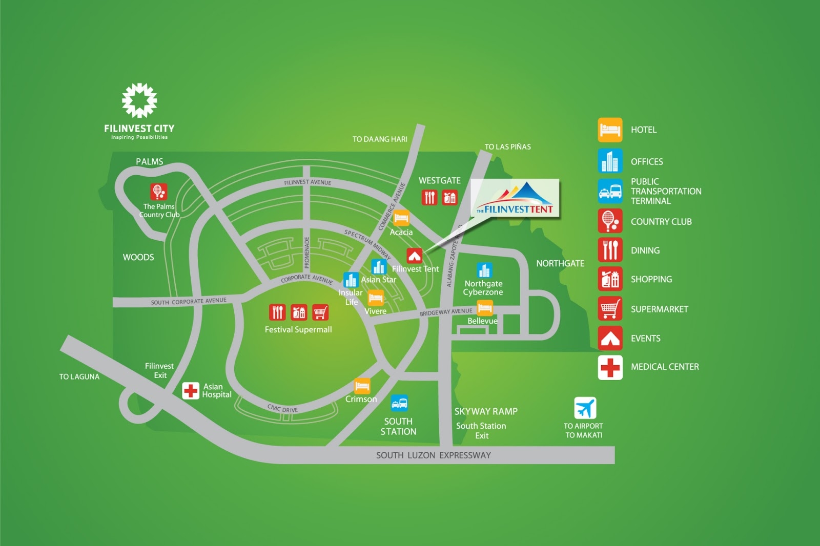 Filinvest Tent Location Map