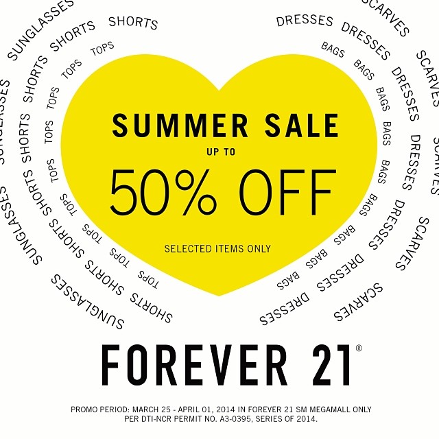 Forever 21 Summer Sal @ SM Megamall March - April 2014