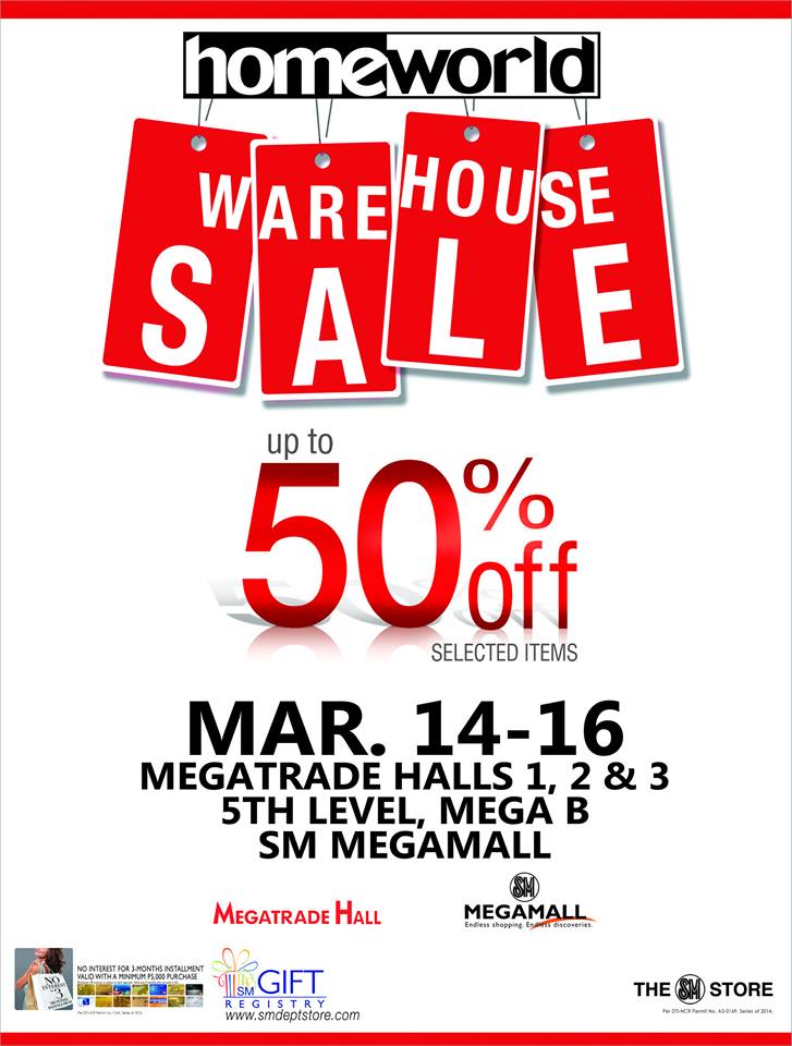 Homeworld Warehouse Sale @ SM Megatrade Hall March 2014