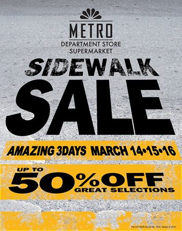 Metro Department Store & Supermarket Sidewalk Sale March 2014