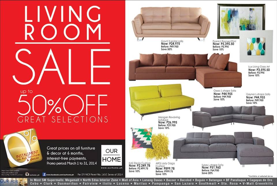 Our Home Living Room Sale March 2014