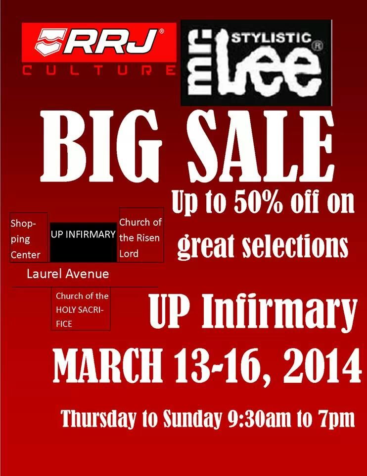 RRJ & Mr. Lee Big Sale @ UP Infirmary, UP Diliman March 2014