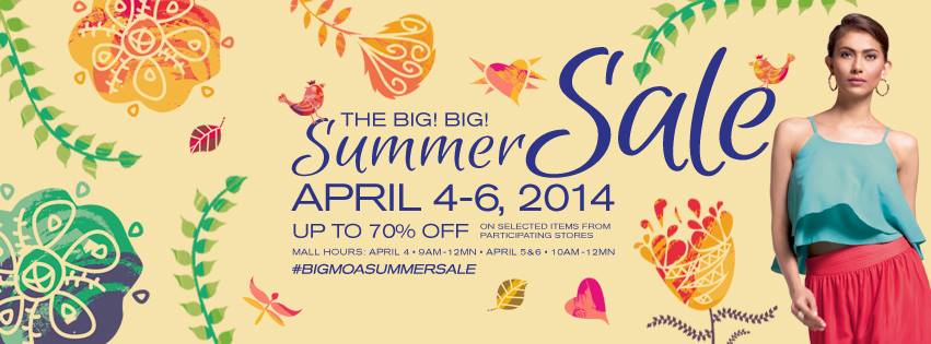 SM Mall of Asia Big Big Summer Sale April 2014