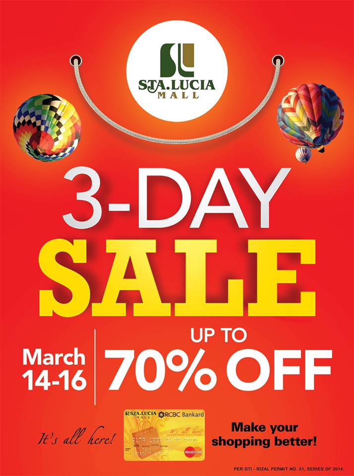 Sta. Lucia Mall 3-Day Sale March 2014