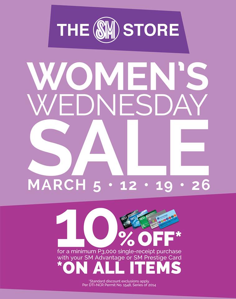 The SM Store Women's Wednesday Sale March 2014