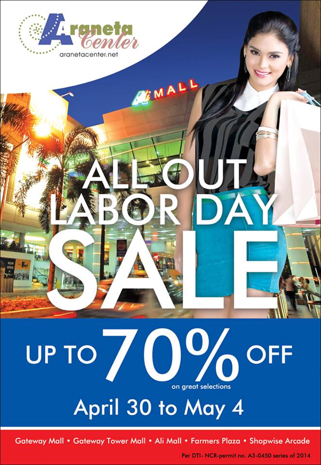 Araneta Center Labor Day Sale May 2014