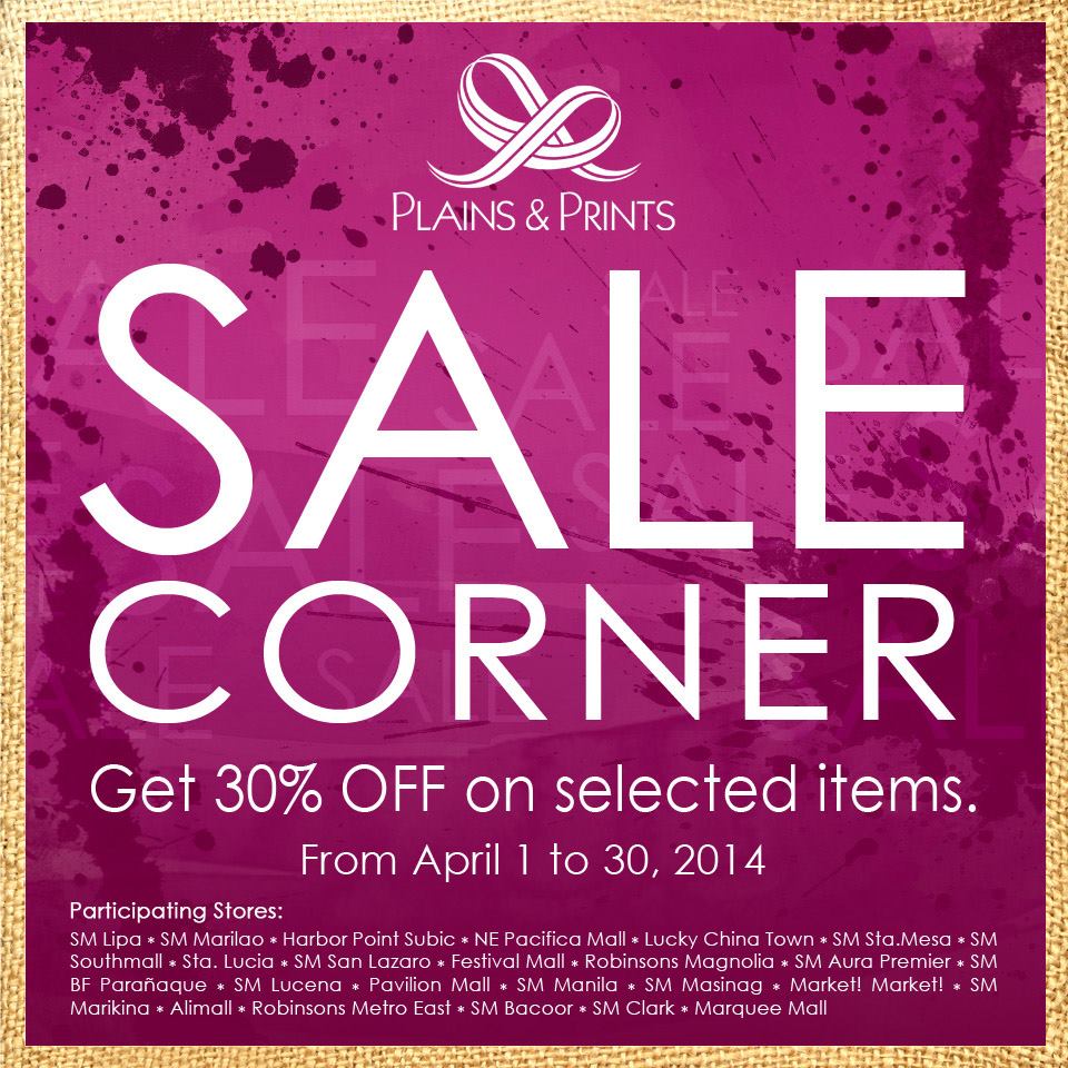 Plains & Prints Sale April 2014
