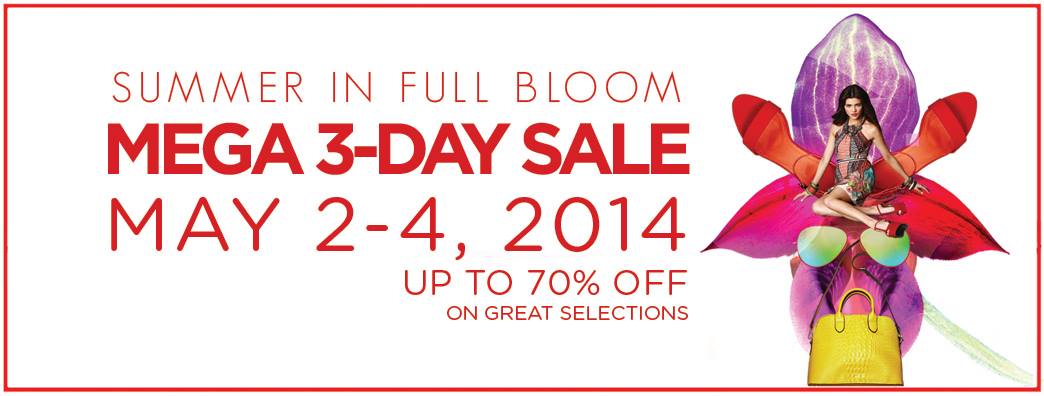 SM Megamall Mega 3-Day Sale May 2014