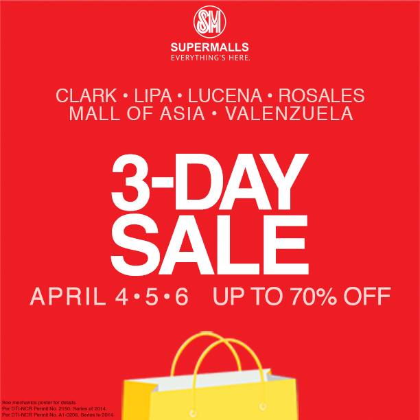 SM Supermalls 3-Day Sale April 2014