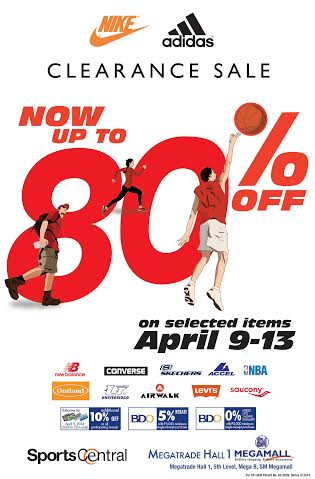 Sports Central Nike & Adidas Clearance Sale @ SM Megatrade Hall April 2014