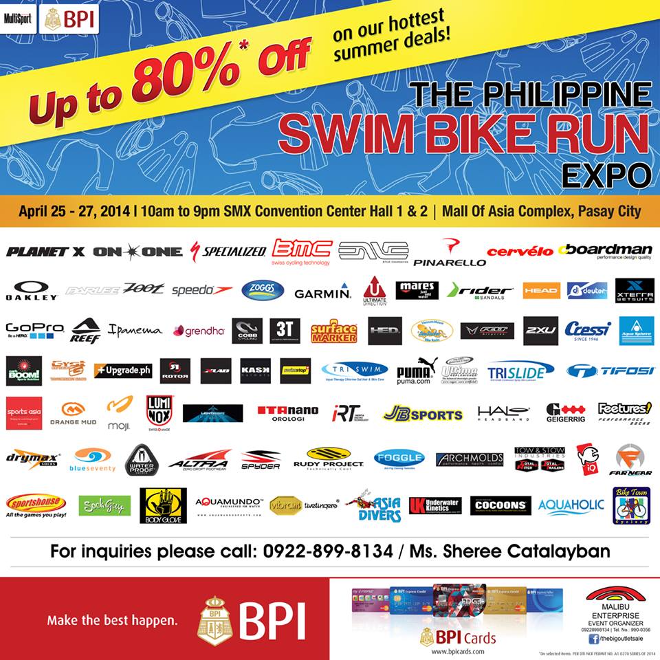 The Philippine Swim Bike Run Sale Expo @ SMX Convention Center April 2014