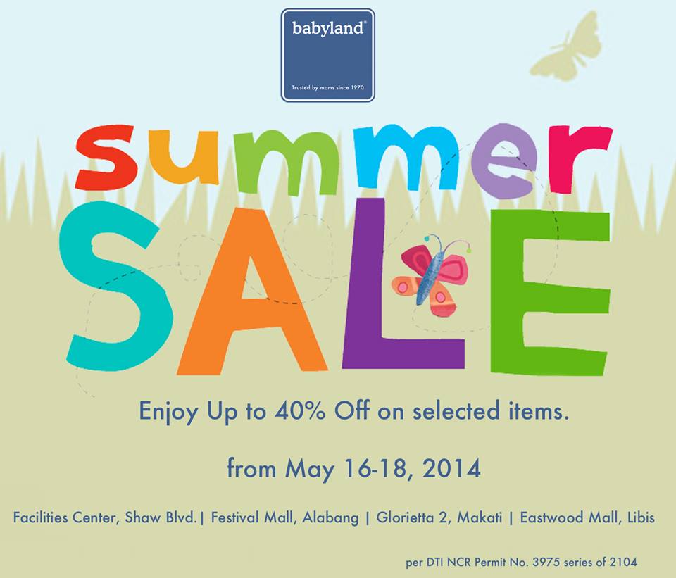 Babyland Summer Sale May 2014