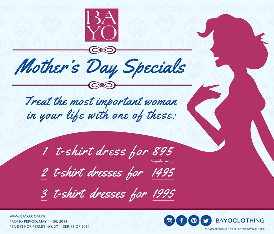 Bayo Mother's Day Specials May 2014