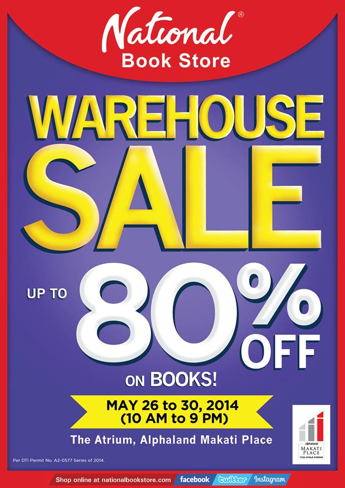 National Book Store Warehouse Sale @ The Atrium Alphaland Makati May 2014